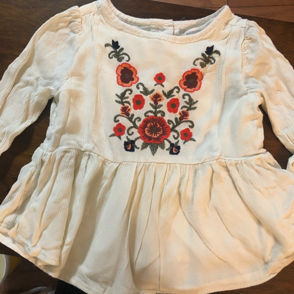 Gymboree long sleeve floral shirt